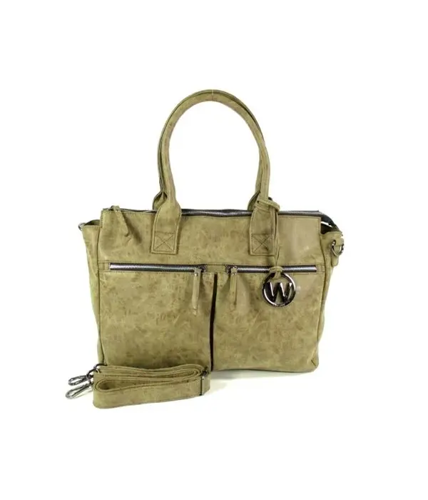 Wimona Trendy handtas schoudertas CATARINA Taupe