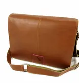 Pink Fire Dames schouder laptop tas Cognac