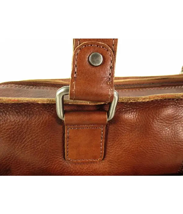 ORANGE FIRE Heren laptoptas 15,6" TWO POCKET L Cognac