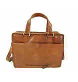 ORANGE FIRE Heren laptoptas 15,6" TWO POCKET L Cognac