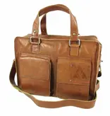 ORANGE FIRE Heren laptoptas 15,6" TWO POCKET L Cognac