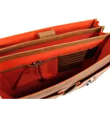 ORANGE FIRE Leren business tas laptoptas OLD SKOOL 15,6" cognac