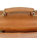 ORANGE FIRE Leren business tas laptoptas OLD SKOOL 15,6" cognac