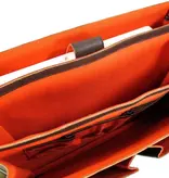 ORANGE FIRE Leren business tas laptoptas OLD SKOOL 15,6" bruin