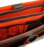 ORANGE FIRE Leren business tas laptoptas OLD SKOOL 15,6" bruin