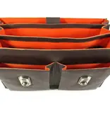 ORANGE FIRE Leren business tas laptoptas OLD SKOOL 15,6" bruin