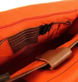 ORANGE FIRE Laptoptas Business tas met Classic flap 15,6" Cognac