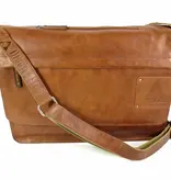 ORANGE FIRE Laptoptas Business tas met Classic flap 15,6" Cognac