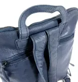 Chesterfield BERN washed wax pull up leren rugzak navy