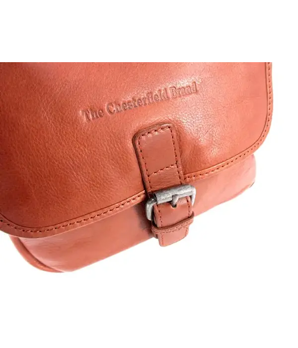 Chesterfield IRMA leren dames kleptas schoudertas cognac