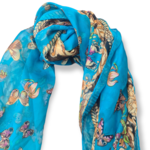 Sjaal Silk  blauw