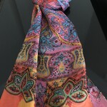 Sjaal Silk Rose/Oranje/Geel