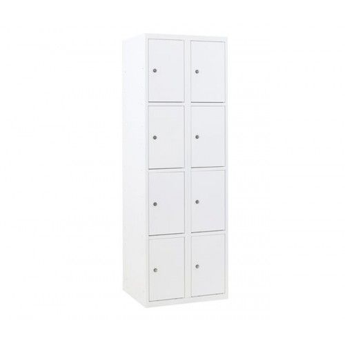 KantoormeubelenPlus Classic lockerkast met 8 vakken Kast Licht Grijs Deur Antraciet Grijs (25 werkdagen levertijd) H. 180 cm B. 80 cm D. 50 cm