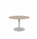 T-lines 120cm ronde vergadertafel op vaste hoogte (74cm) met 20mm blad en trompetvoet