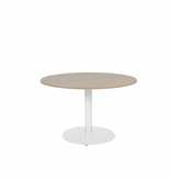 T-lines 120cm ronde vergadertafel op vaste hoogte (74cm) met 20mm blad en trompetvoet