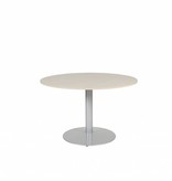 T-lines 120cm ronde vergadertafel op vaste hoogte (74cm) met 20mm blad en trompetvoet