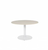 T-lines 120cm ronde vergadertafel op vaste hoogte (74cm) met 20mm blad en trompetvoet