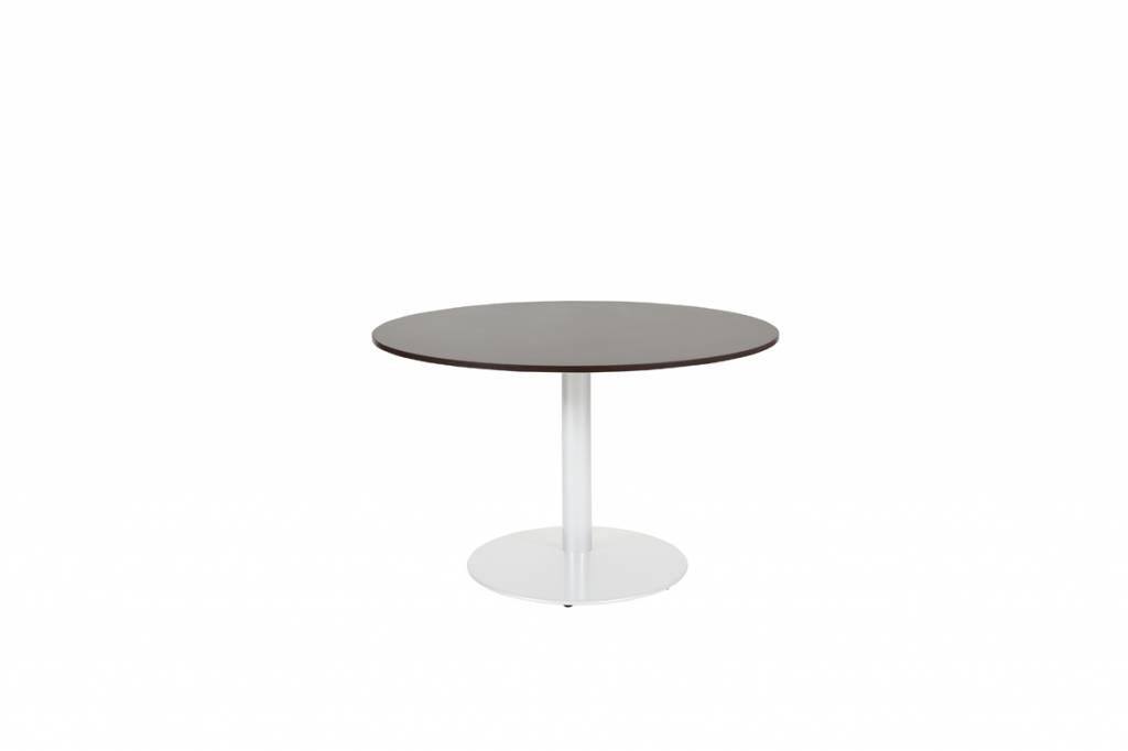 T-lines 120cm ronde vergadertafel op vaste hoogte (74cm) met 20mm blad en trompetvoet