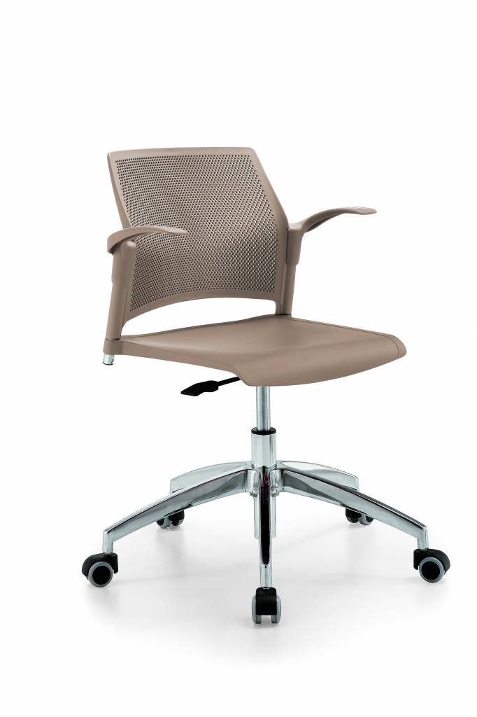 KantoormeubelenPlus Holly stoel met chromen design onderstel