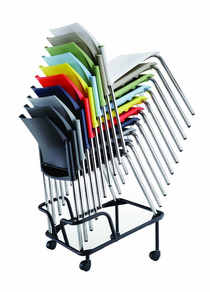 KantoormeubelenPlus Holly stoel met chromen design onderstel