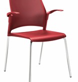 KantoormeubelenPlus Holly stoel met chromen design onderstel