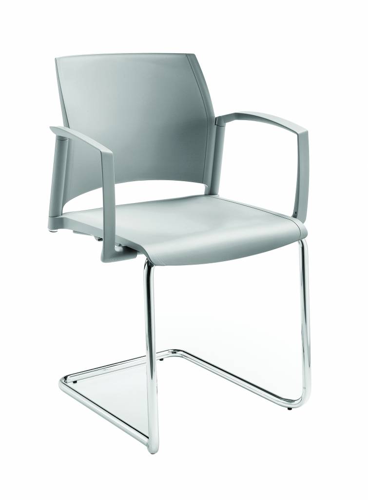 KantoormeubelenPlus Holly stoel met chromen design onderstel