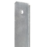 vidaXL Grondankers 6 st 9x6x60 cm gegalvaniseerd staal zilverkleurig
