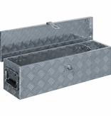 vidaXL Doos 80,5x22x22 cm aluminium zilverkleurig