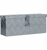 vidaXL Doos 48,5x14x20 cm aluminium zilverkleurig