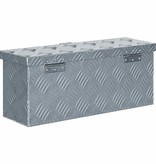 vidaXL Doos 48,5x14x20 cm aluminium zilverkleurig