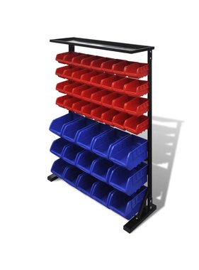 VidaXL Garage opbergrek (Blauw en Rood)