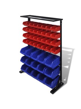 vidaXL Garage opbergrek (Blauw en Rood)