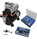 vidaXL Airbrush Compressorset met 2 pistolen