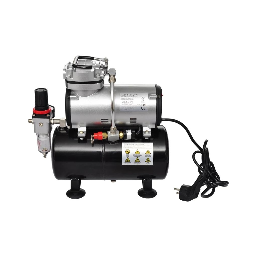 vidaXL Airbrush Compressorset met 2 pistolen