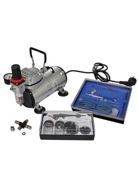 vidaXL Airbrush-compressorset met 2 pistolen