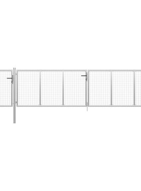 VidaXL Poort 500x75 cm staal zilverkleurig