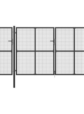 VidaXL Poort 400x150 cm staal antraciet