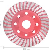 VidaXL Diamantslijpwiel met turbo 115 mm