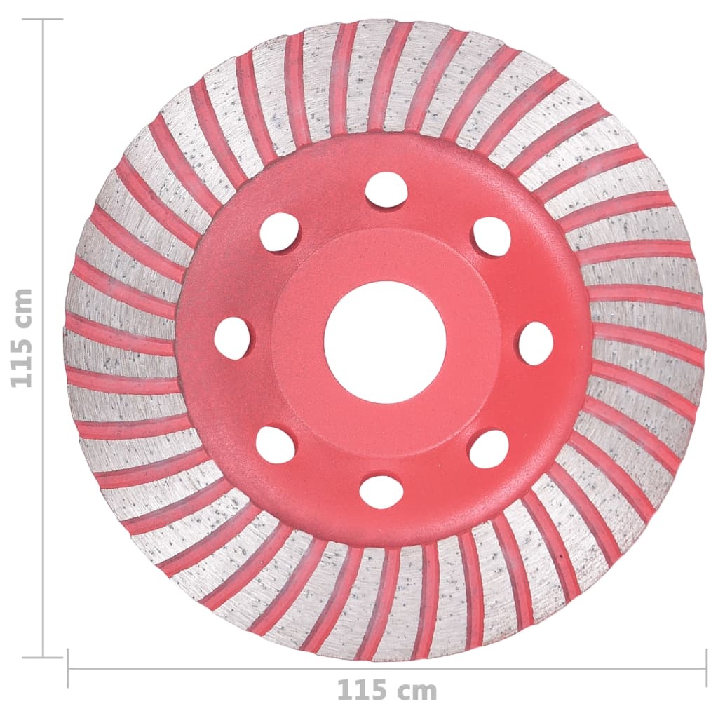 VidaXL Diamantslijpwiel met turbo 115 mm