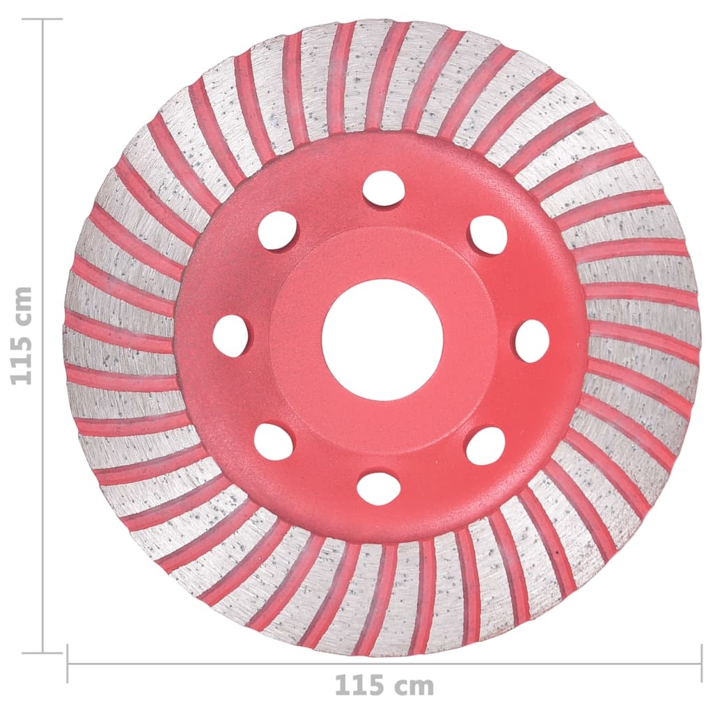 vidaXL Diamantslijpwiel met turbo 115 mm