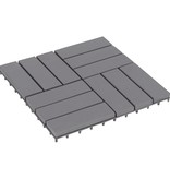 vidaXL Terrastegels 10 st 30x30 cm massief acaciahout greywash