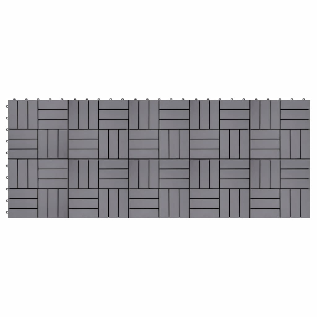 vidaXL Terrastegels 10 st 30x30 cm massief acaciahout greywash