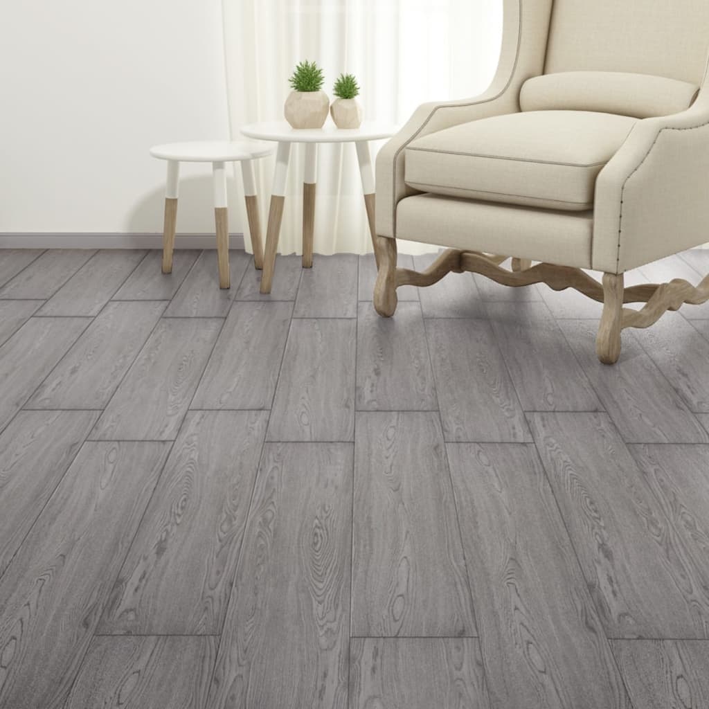 VidaXL Vloerplanken 4,46 m² 3 mm PVC donkergrijs