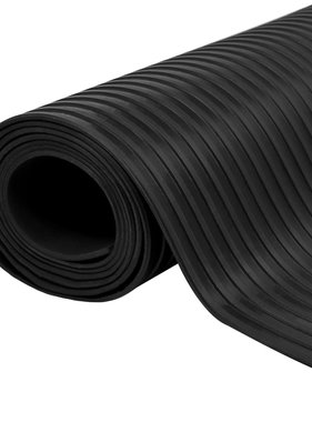 VidaXL Rubberen anti-slip vloermat 5x1m breed geribbeld