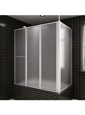VidaXL Bad en douchescherm L-vorm 70 x 120 x 140 4 panelen