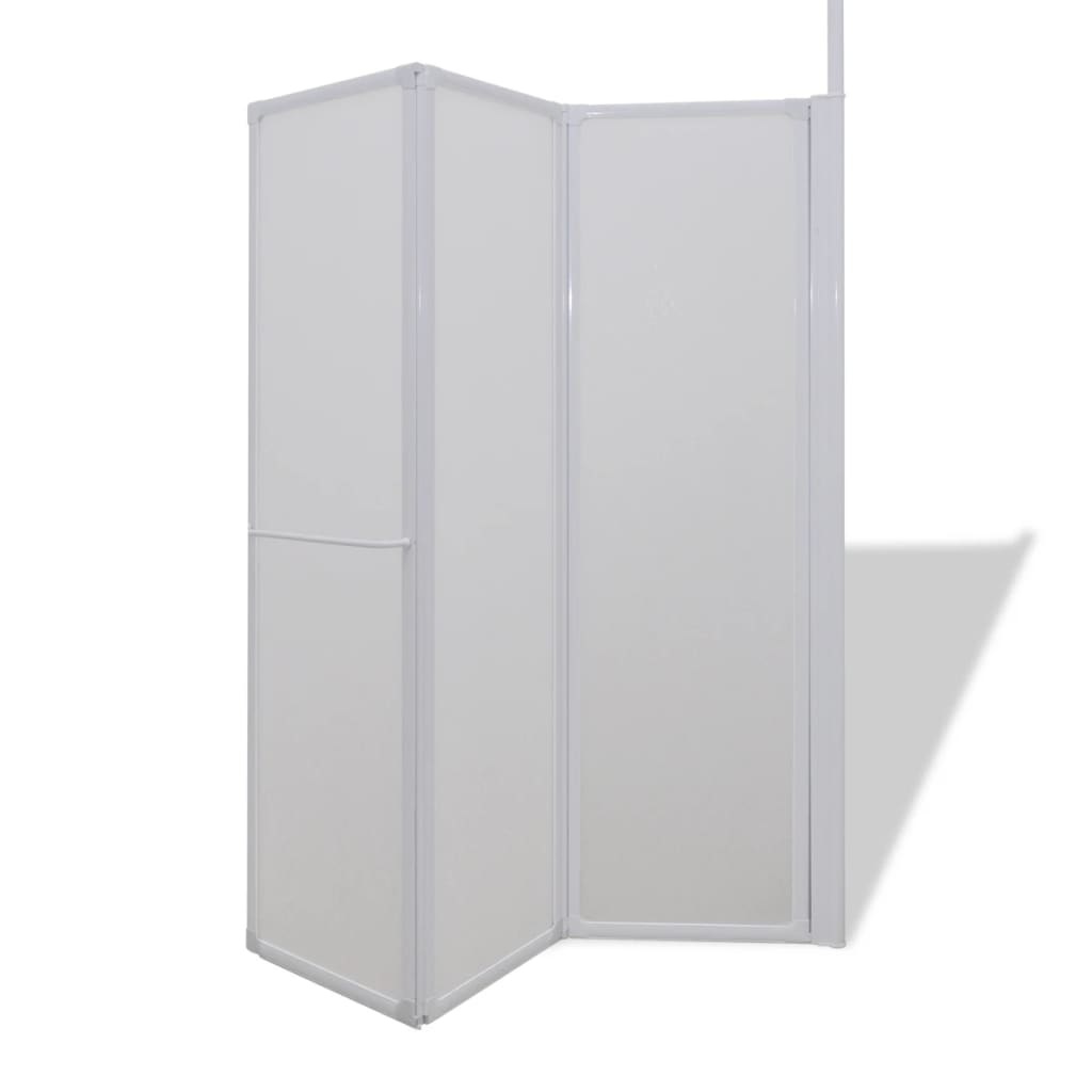 VidaXL Bad en douchescherm L-vorm 70 x 120 x 140 4 panelen