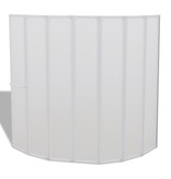 VidaXL Douche en badscherm 140 x 168 cm 7 panelen met handdoekrek