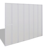 VidaXL Douche en badscherm 140 x 168 cm 7 panelen met handdoekrek