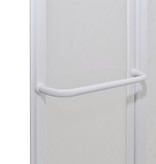 VidaXL Douche en badscherm 140 x 168 cm 7 panelen met handdoekrek