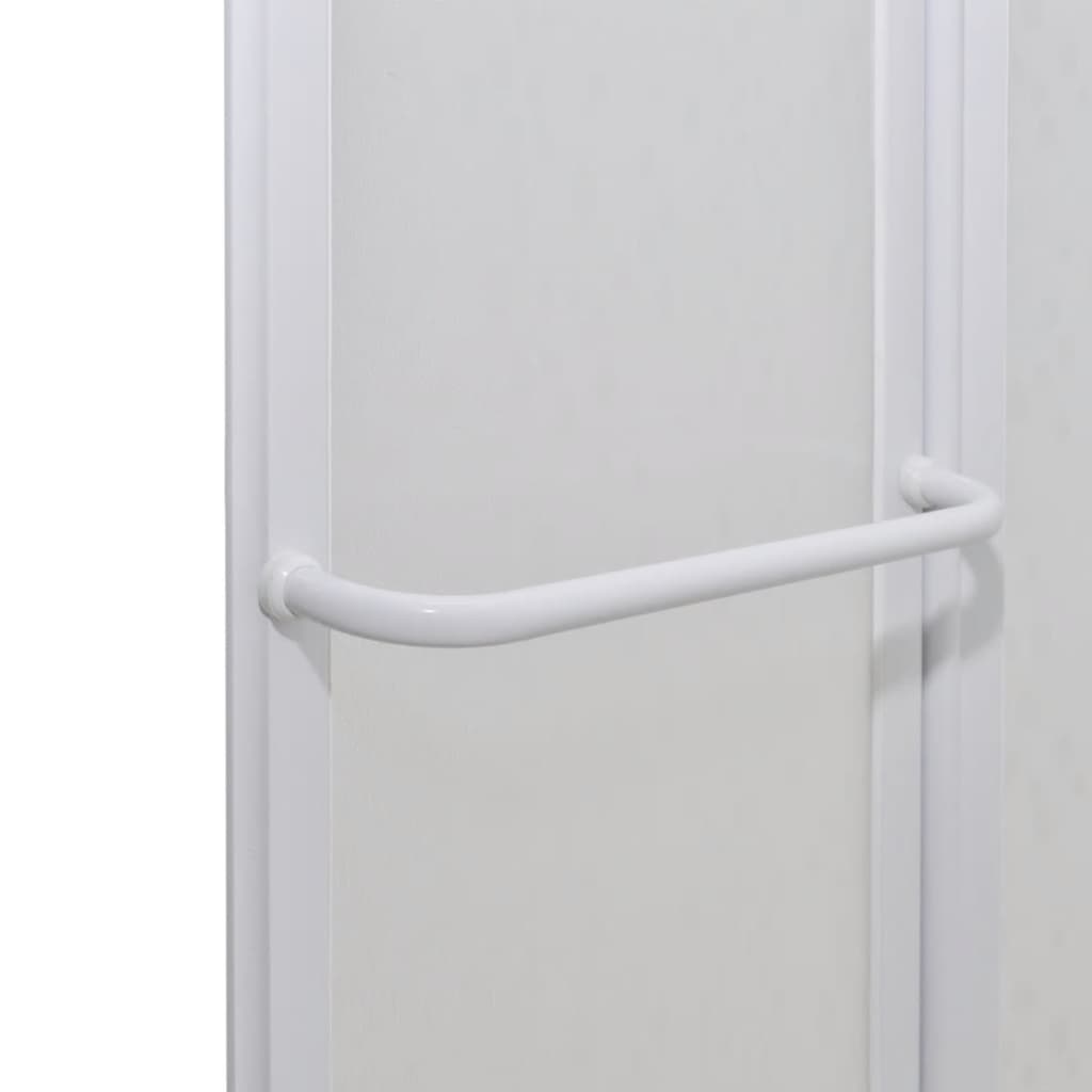 VidaXL Douche en badscherm 140 x 168 cm 7 panelen met handdoekrek